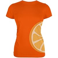 Orange Slice Costume Juniors Soft T Shirt Orange X-LG