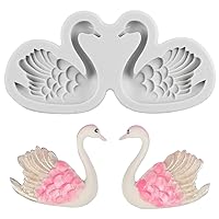 3D Beautiful Swan Silicone Mold For Cake Decorating Cupcake Topper Candy Chocolate Gum Paste Polymer Clay Set Of 1