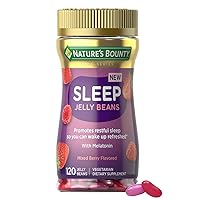 Nature's Bounty Sleep Aid Jelly Beans with Melatonin, Mixed Berry Flavor, 120 Count