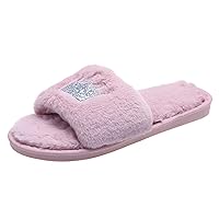 Womens Fuzzy Fluffy Slippers Winter House Shoes Fashion Autumn and Winter Women Slippers Home Flat Bottom Non Slip Warm and Womens Robe and Slippers Set