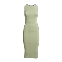 GUESS Womens Green Ribbed Crisscross Back Sleeveless Round Neck Knee Length Cocktail Body Con Dress XS