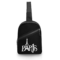 Paris Eiffel Tower Sling Backpack Crossbody Shoulder Bag Casual Chest Bag Travel Hiking Daypack