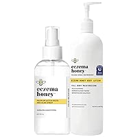 ECZEMA HONEY Premium Witch Hazel & Aloe Spray & Oatmeal Body Lotion - Natural Dry Skin Repair - For Senstive Skin
