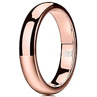 THREE KEYS JEWELRY 1mm 2mm 4mm 6mm 8mm Brushed Tungsten Titanium Wedding Ring for Women Mens Plated Rose Gold Polished Band