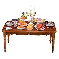 Melody Jane Dolls Houses Reutter Porcelain Dollhouse Miniature Decorated Dining Table