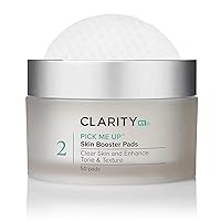 Pick Me Up Skin Booster Exfoliating Facial Pads, Natural Plant-Based Medicated Face Wipes for Acne-Prone & Aging Skin, Minimizes Pores, Fine Lines & Wrinkles (50 Count, 4 oz)