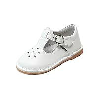 Joy Classic Leather Stitch Down T-Strap | Girl's Mary Jane Flat (Toddler/Little Kid)