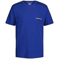 Boys' Short Sleeve Pocket Logo Crew Neck T-Shirt, Soft, Comfortable, Relaxed Fit