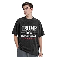 I'll Be Back Trump 2024 Men's Short Sleeve T-Shirts Cotton T-Shirt
