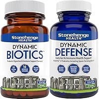 Stonehenge Health Gut Support: Dynamic Biotics Probiotics, Dynamic Defense Prebiotics for Increased Energy, Digestive Balance,