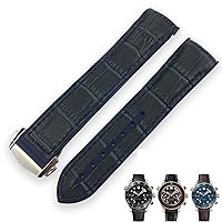 19mm 20mm Cowhide Watch Bands For Omega Seamaster 300 Speedmaster DE VILLE Watch Strap For Men Bracelet