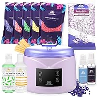 Bella Verde Wax Warmer Home Waxing Kit - Wax Kit for Hair Removal Wax Pot Professional with LED Display and 6 Bags Painless Hard Wax Beans, 20 Wax Sticks for Face, Legs, Arms, Bikini