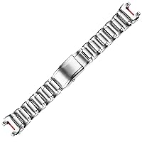 For MTG Watch B2000 Metal Strap Heart of Steel MTG-B1000 316L Stainless Steel Watchband men Bracelet (Color : Silver, Size : MTG-B1000)