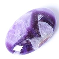 Room Decoration Natural Amethyst Palm Stone,Worry Stone,Thumb Palm Stones for Anxiety, Crystal,Amethyst