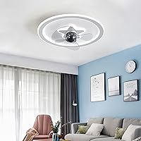 Fan Lights, Ceilifan Childrens Ceilifans with Lights for Bedroom Fan Light Ceilifans Withps Silent in Lighticeilifan Lighting/White