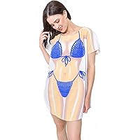 The Original Women's Bikini Shirt - Funny Bikini Print Bathing Suit Cover-up Beach Tshirt Dress for Women Men