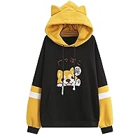 Cute Hoodies Aesthetic Clothes Sweatshirt Women Harajuku Shiba Inu Sweatshirt Women Japanese Akita Cute Dog Embroidery Hoodies Tops Pullovers Clothes (Color : Black, Size : One Size)