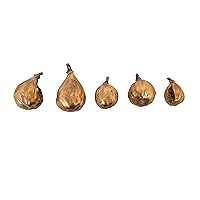Creative Co-Op Resin Figs with Gold Finish (Set of 5 Pieces)