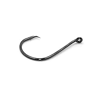 Circle Offset Point Octopus Hook-Pack of 25 (Black)