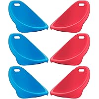 Kids Scoop Rocker Chairs for Toddlers & Kids Ages 3 and Up | 6-Pack Blue & Red | Made in USA from Safe Plastics | Great for Indoor and Outdoor Activities