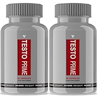 (2 Pack) Testoprime for Men Strongest Testosterone Booster Testo Prime Supplement Pills, Male Pre Workout Muscle Growth Increase Size Enhancement Performance with Boron Horny Goat Weed (120 Capsules)