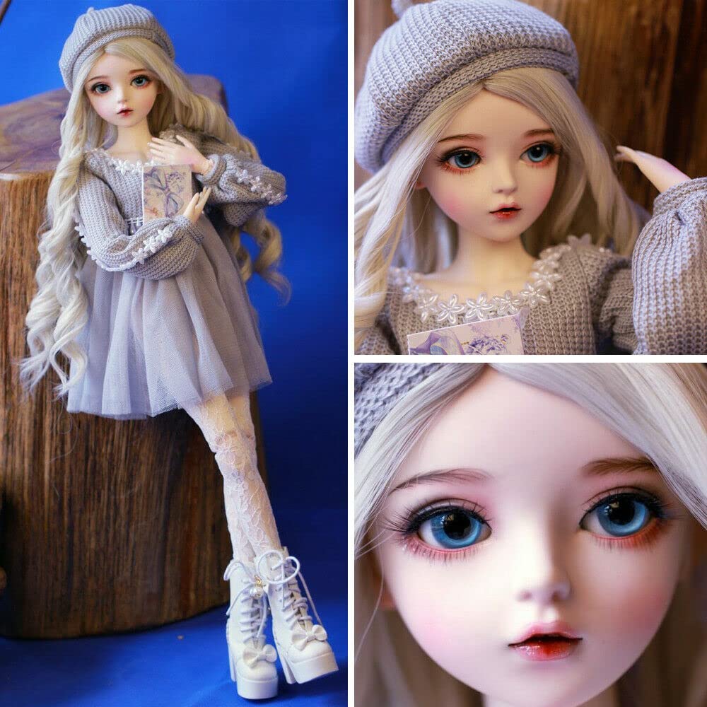 SISON BENNE BJD Doll, Original 1/3 SD Dolls 24 Inch 18 Ball Jointed Doll DIY Toys with Full Set Clothes Shoes Wig Makeup, Best Gift for Christmas (Gigi)