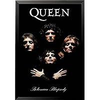 FRAMED Queen Bohemian Rhapsody 1975 Group Portrait 36x24 Music Art Print Poster