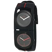 Titan Men's 'Edge Sport Dual Time' Quartz Rubber and Silicone Watch, Color:Black (Model: 1653NP02)