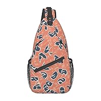Animals Printed Patterns Cross Chest Bag Diagonally Multi Purpose Cross Body Bag Travel Hiking Backpack Men And Women One Size