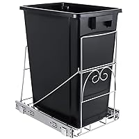Pull Out Trash Can Under Cabinet, Under Sink Adjustable Pull Out Shelf for Kitchen Trash Can, Fit for Most 7-11 Gallon Garbage Can (Trash Can Not Included)