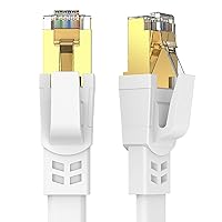 Ethernet Cable 25 FT, Cat8 High Speed Outdoor&Indoor Cat8 LAN Network Cable 40Gbps, 2000Mhz with Gold Plated RJ45 Connector, Weatherproof S/FTP UV Resistant for Router/Gaming/Modem (25)