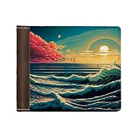 Ocean Men's Wallet - Japanese Wallet - Cool Wallet (Brown)