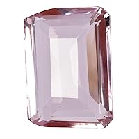 REAL-GEMS Baby Pink Topaz Loose Gemstone 139.00 Ct Translucent Emerald Cut Baby Pink Topaz for Pendant, Jewelry