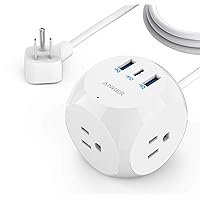 Anker Power Strip, PowerCube with 3 Outlets & 30W USB C,5ft Extension Cord, Power Delivery High-Speed Charging for iPhone 14/14Pro/13/12, for Dorm/Office,Cruise Travel Essential,TUV Listed