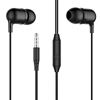 Earphone for Lyf Wind 7S Max Max Universal Earphones Headset Music with 3.5mm Jack Hi-Fi Gaming Sound Music Wired Noise Cancelling Dynamic KD2- - HF201, Black/White