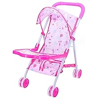 Baby Doll Corridor strolds, 9.8x19.7x17.7 inches Toy Baby Stroller Toy Road with Retractable Canopy ＆ Corchan Baby Stroller for 2 Doll