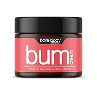 Bare Body Essentials Bum Cream, Dermatologist Approved, Reduces Dark Spots and Acne, Prevents Stretch Marks, Lightens, Brightens, Smoothens & Anticellulite Back and Bum Skin, with Coffee, 60g
