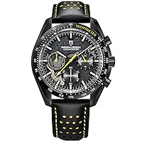 Pagani Design 1779 Men's Watch Skeleton Chronograph Japanese Movement VK63 Genuine Leather Strap 100 Meters Waterproof Luxury Quartz Watch