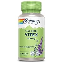 SOLARAY Vitex Berry 400mg | Womens Healthy Hormone Balance Formula | Menstruation & Menopause Support, 100 Count | Pack of 2