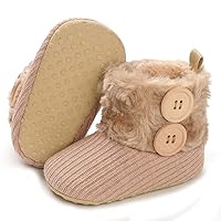 Timatego Baby Girl Cowboy Tassel Boots Side Zipper Non Slip Stay On Booties Infant Toddler First Walker Warm Winter Crib Shoes 3-18 Months