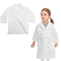 ERINGOGO Children's Lab Coat Pink Suit Jacket Child Lab Coat Kids Doctor Coat Suit Coat Lab Coats for Kids Washable Kids Costume Long Sleeve Fabric White Performance Costume Primary School