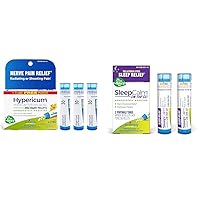 Boiron Hypericum 30C Nerve Pain Relief (240 Pellets) SleepCalm Sleep Aid (80 Count) Bundle