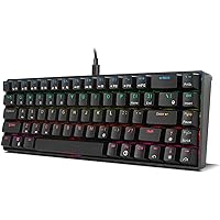 Ozone Gaming Gear Tactical Mini Gaming Keyboard -OZTACTICALUS- Mechanical Keyboard without Numeric Keyboard, Bluetooth, Outemu Red Switches, RGB LED Lighting, Silent, US Layout, Black