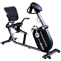 Body-Solid Endurance B4RB Recumbent Exercise Bike for Indoor Cycling with Adjustable Seat, Resistance Levels, and Display Screen, Plug in