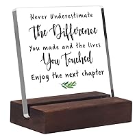 Coworker Gifts For Women Men Retirement Gifts New Joy Going Away Gift Leaving Gifts For Coworker Boss Leader Colleague Friends -Clear Desk Decorative Sign for Home Office