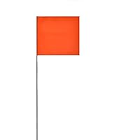 Swanson FOG30100 2-Inch by 3-Inch Marking Flags with 30-Inch Wire Staffs, Orange 100 Pack