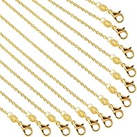 SANNIX 50 Pack 24 Inch Necklace Chains Bulk for Jewelry Making Cable Chain Necklace for DIY Jewelry Making, Gold