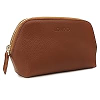 Genuine Leather Makeup Bag Cosmetic Pouch Travel Organizer Toiletry Clutch