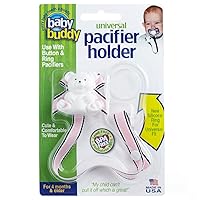 Baby Buddy Pacifier Clip Holder, Newborn Essential with Universal Fit for all Binky and Teether Brands, Ages 4+ Months, Multicolor, 1 Pack