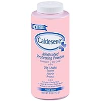 Caldesene Medicated Protecting Powder with Zinc Oxide & Cornstarch-Talc Free, 5 Ounce (12 Pack)